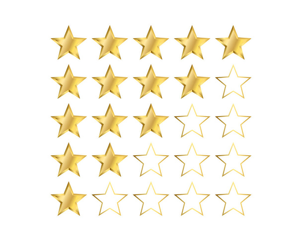 Gold Star Ratings - Vector, Image