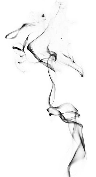Black fantasy smoke on white background - Foto, Imagen