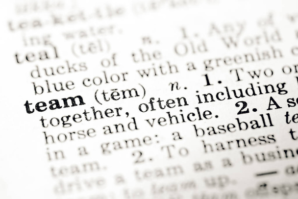 Definition des Wortes Team im Wörterbuch - Foto, Bild
