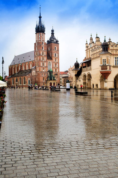 Krakow's market in the rain - Photo, Image