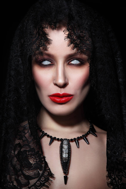 woman with zombie Halloween make-up - Fotografie, Obrázek