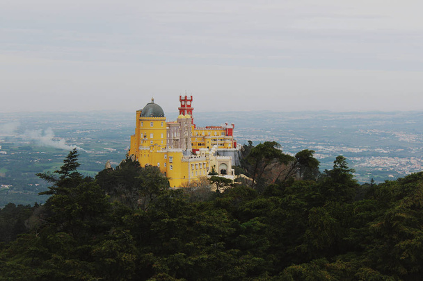 Pena Palace and National Park in Sintra. Portugal - Photo, Image