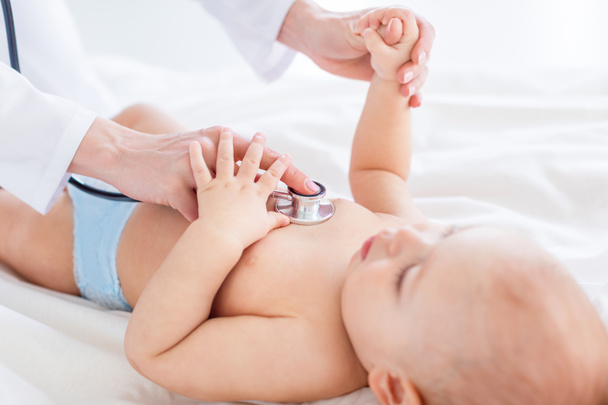 Baby boy with stethoscope  - Photo, Image