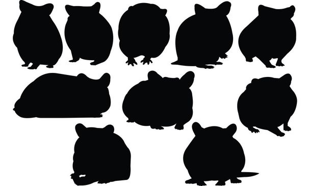 Hamstersilhouette Vektor Illustration - Vektor, Bild
