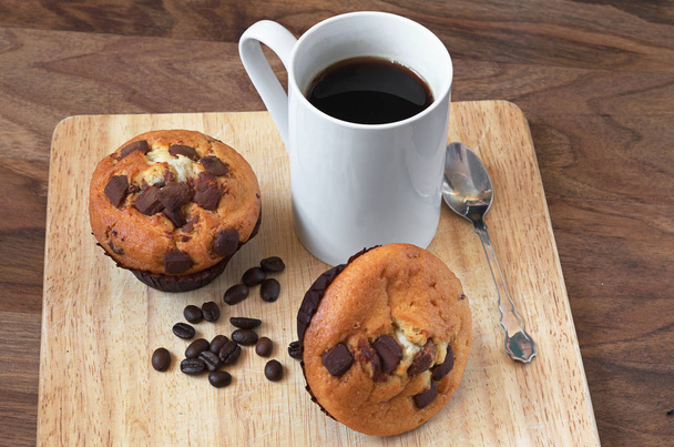 muffin és a kávé - Fotó, kép