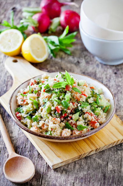 Homemade Refreshing Quinoa And Vegetables Salad - Photo, Image