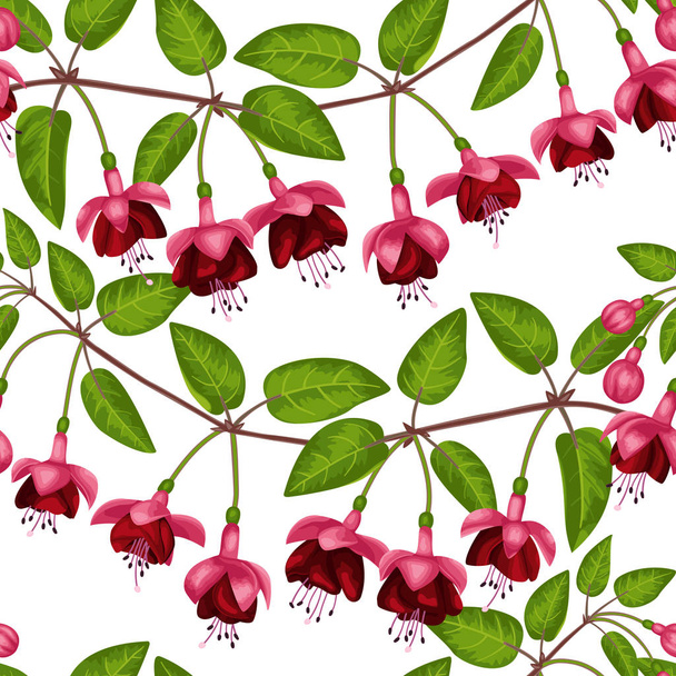 Fuchsia Seamless Pattern - ベクター画像
