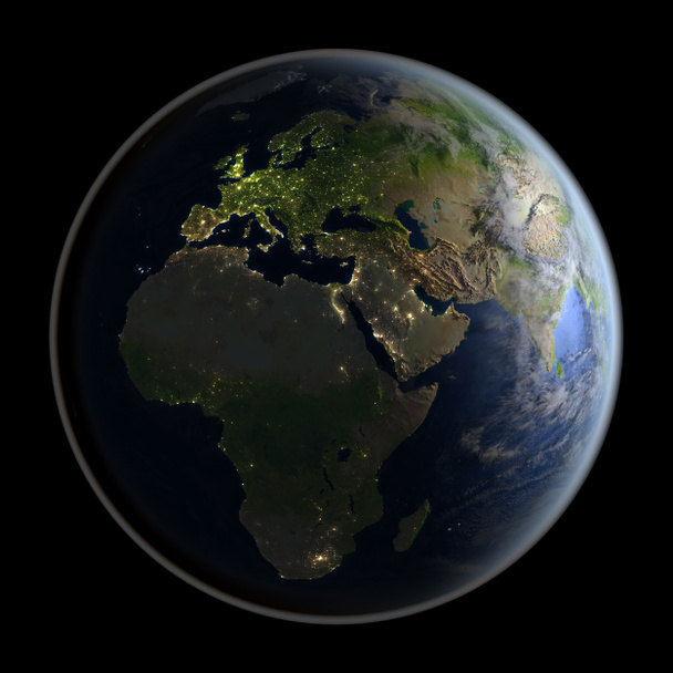 Región EMEA en el planeta Tierra
 - Foto, Imagen