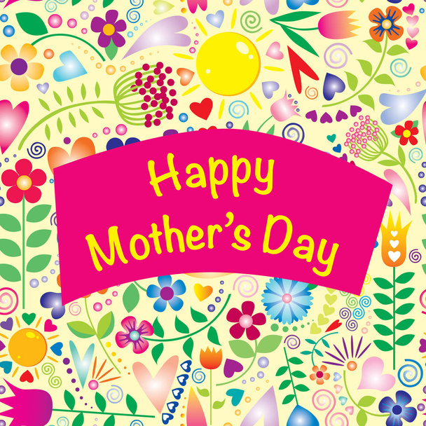 Mothers Day Yellow - Vector, Image