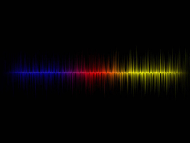 ses dalgası siyah arkaplanda - Fotoğraf, Görsel