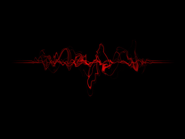 ses dalgası siyah arkaplanda - Fotoğraf, Görsel
