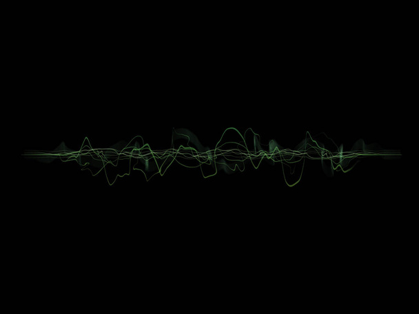 Звуковая волна на черном фоне - Фото, изображение