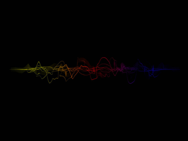 Звуковая волна на черном фоне - Фото, изображение