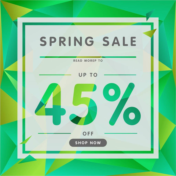 green sale banner discount - Вектор,изображение
