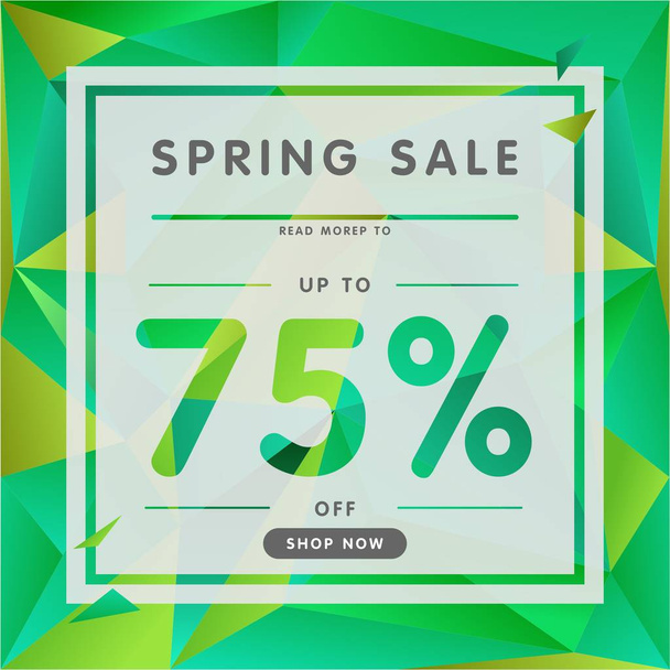 green sale banner discount - Vector, afbeelding