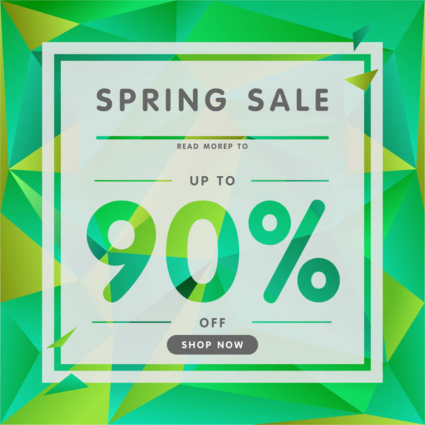 green sale banner discount - Vector, Image