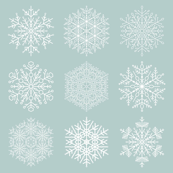 Conjunto de copos de nieve Vector - Vector, Imagen