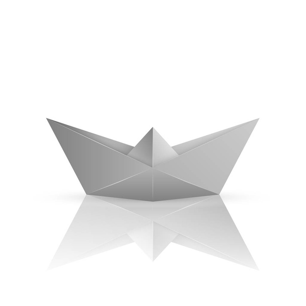 White paper boat - Διάνυσμα, εικόνα