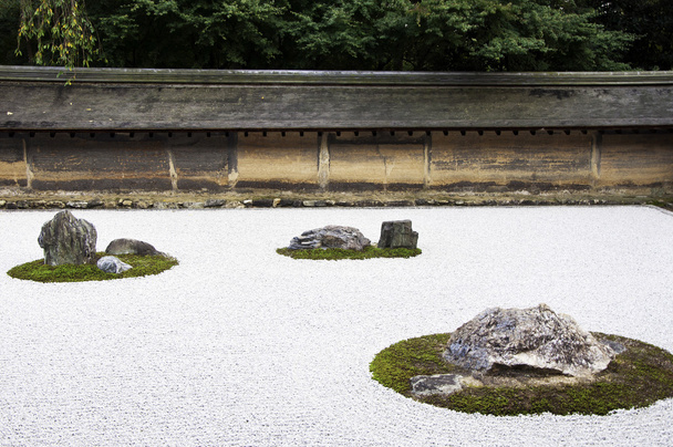 禅の石庭竜安寺、京都府, 日本 - 写真・画像