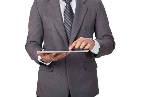 young asian startup entrepreneur businessman wearing gray suit w - Foto, afbeelding