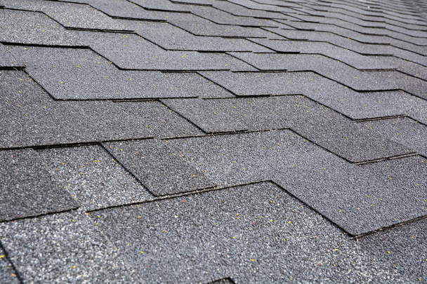 Close up view on Asphalt Roofing Shingles Background. Roof Shingles - Roofing. - Photo, Image