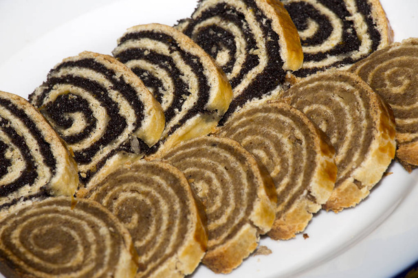 Christmas or easter festive poppy seed cake in Hungary - Photo, Image