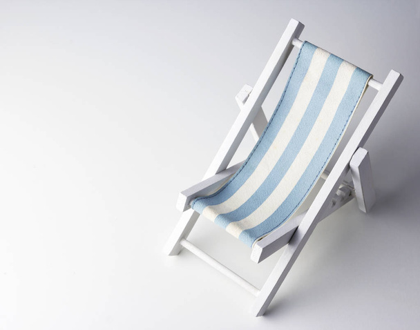 Beach chair on white background - Foto, imagen