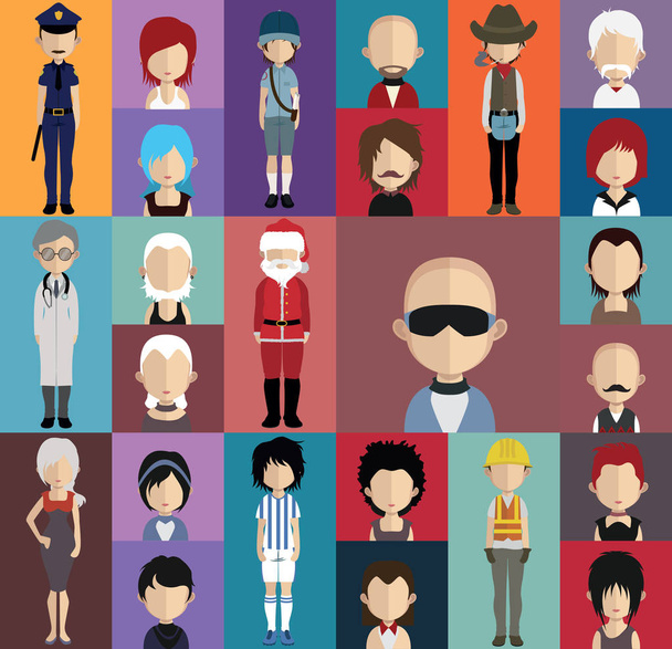 набір різних аватарів користувачів
 - Вектор, зображення