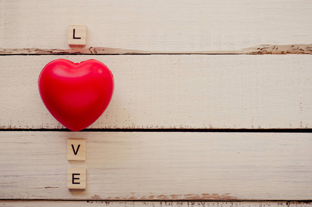 Valentine day background with heart and the word love - Zdjęcie, obraz