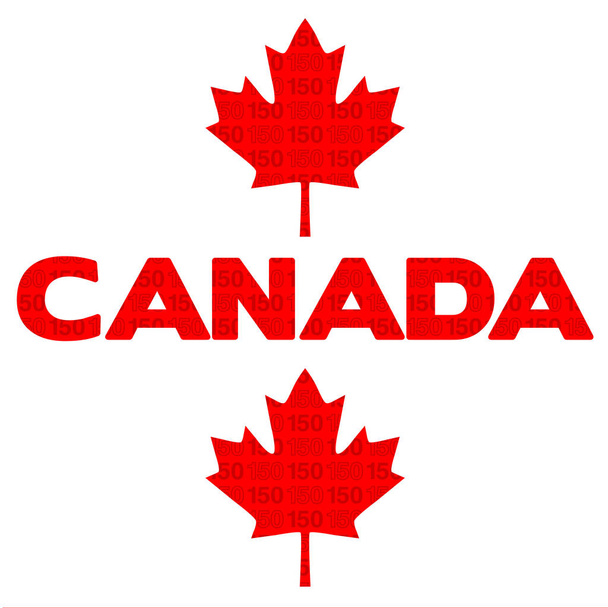 Kanada znak z liść klonu - Wektor, obraz