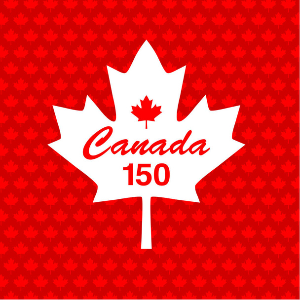 Graphique Canada 150 avec cadre en feuille d'érable
 - Vecteur, image