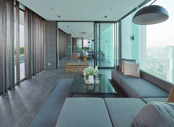 luxury modern living room interior and decoration, interior desi - Zdjęcie, obraz