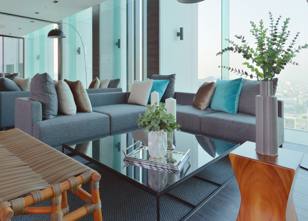 luxury modern living room interior and decoration, interior desi - Photo, Image