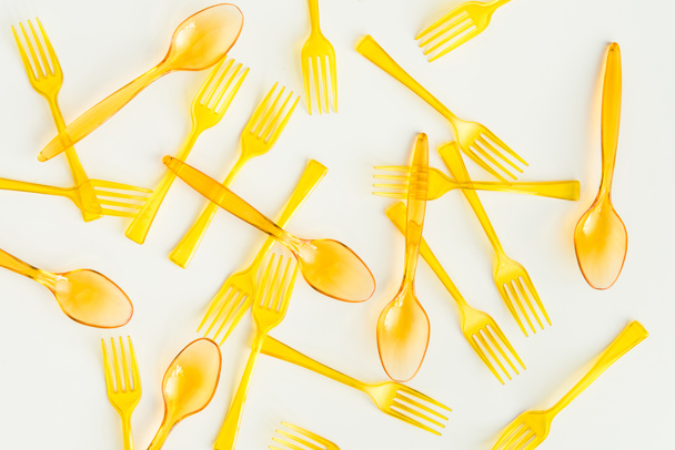 various plastic cutlery - Foto, Bild