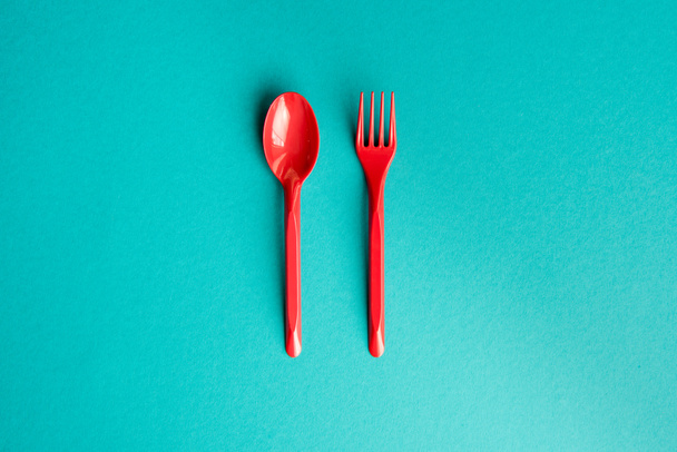 various plastic cutlery - Photo, Image