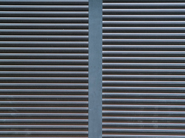 Texture of a gray blind on a house - Photo, Image