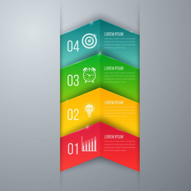 Business project template with arrows - Vector, Image