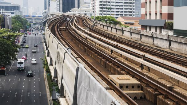 Railroad of BTS sky train in Thailand - Photo, Image