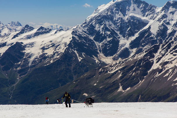 Climbing on mountain Elbrus - Valokuva, kuva