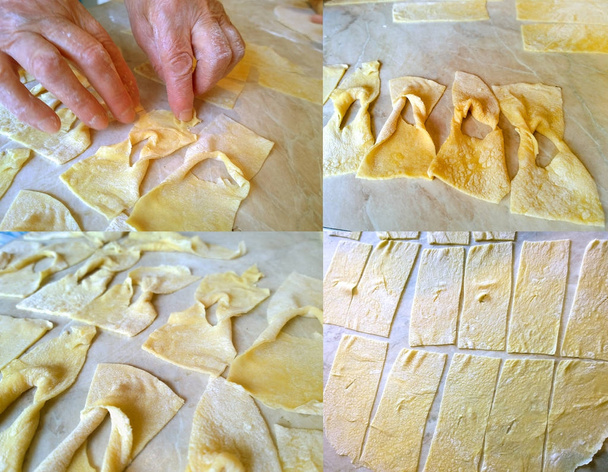 Fragmentos do processo de cozinhar biscoitos caseiros
 - Foto, Imagem