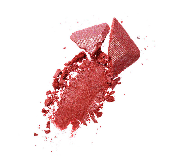 Smear of crushed purple eye shadow as sample of cosmetic product - Foto, immagini