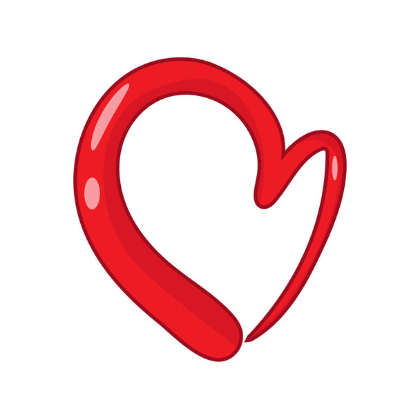 heart shape design for love symbols. valentine's day - Vector, Image
