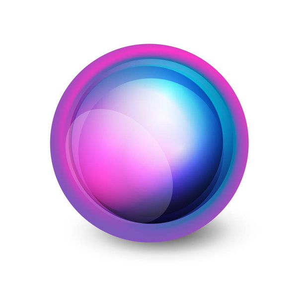 Glass sphere, futuristic abstract element - Vetor, Imagem