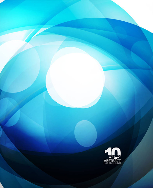 Hochglanzglas glänzende Blase abstrakter Hintergrund, Wellenlinien - Vektor, Bild