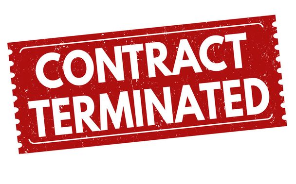 Contract terminated sign or stamp - Vector, Image
