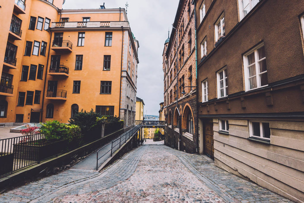 Old Street in Sodermalm, Stockholm. - Foto, imagen