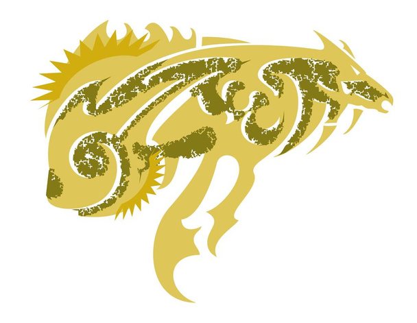 Freakish gold fish - Vector, Image