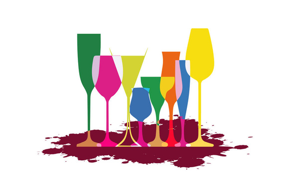 Glasse to alcohol vector - Vector, Image