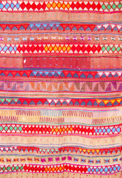 Kleurrijke inheemse Thaise stijl doek patroon - Foto, afbeelding