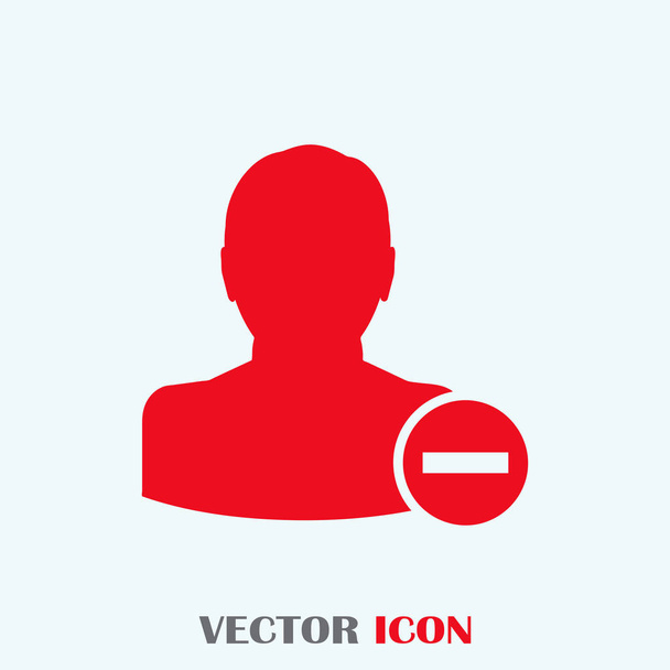 Profil utilisateur signe icône web avec supprimer glyphe. Illustration vectorielle élément de conception eps10
 - Vecteur, image